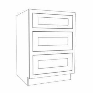 12" Three Drawer Vanity Base